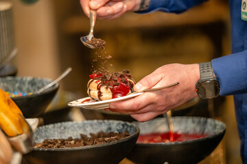 build your own donut at event bar