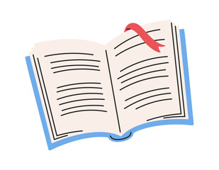 Opened education book hand drawn