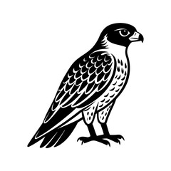 Download Peregrine Falcon Birds  Silhouette Vector Illustration White Background Svg File For Design.