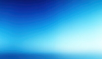 Obraz premium A smooth gradient of blue shades blending from deep blue at the top to light blue and white at the bottom, evoking calmness and serenity.