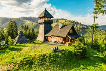Gordijnen Liptov region in Low Tatras mountains. Vysna boca lookout near certovica pass landspace, slovakia © Zedspider