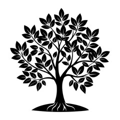 Obraz premium Download Plant And Tree Silhouette Vector Illustration White Background Svg File For Design.