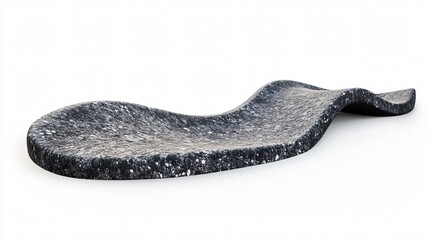 Winding Asphalt Road on White Background for Design Projects