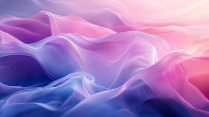 Fototapeta premium Dreamy mist waves rippling across infinite pastel skies, endless abstract serenity, 8K Hyperrealistic