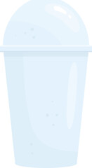 Plastic cup and straw clipart design illustration
