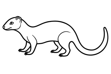 Modern Mongoose Outline Design