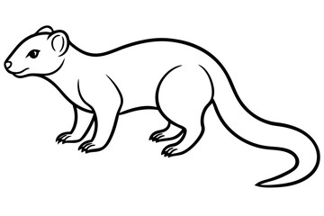 Fototapeta premium Modern Mongoose Outline Design