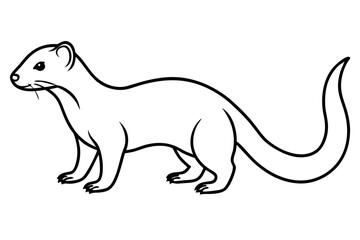 Modern Mongoose Outline Design