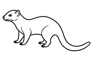 Modern Mongoose Outline Design
