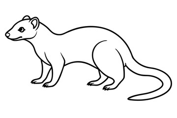 Modern Mongoose Outline Design