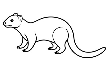 Fototapeta premium Modern Mongoose Outline Design