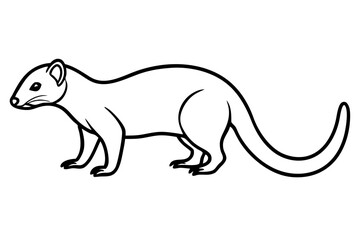 Fototapeta premium Modern Mongoose Outline Design