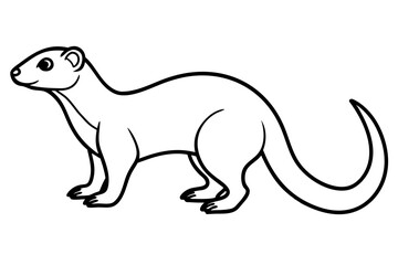 Modern Mongoose Outline Design