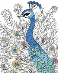 Elegant Peacock Feather Design.