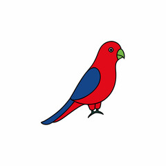 vector illustration of a red cardinal