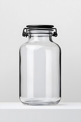 Closed jar for canning isolated on white background	