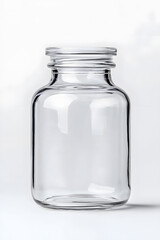 Closed jar for canning isolated on white background	