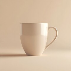 Beige Mug with Minimalist Background. (4)