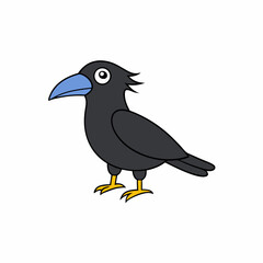 vector illustration of a crow
