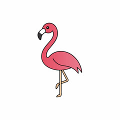 pink flamingo vector