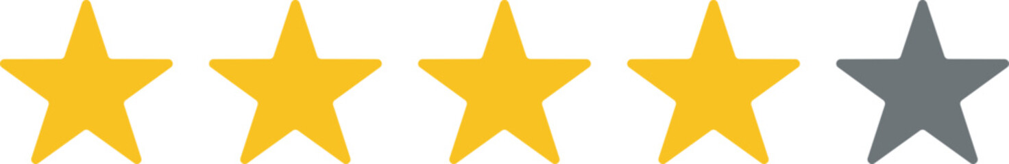 Vector image Star symbol for rating-related isolated on transparent background