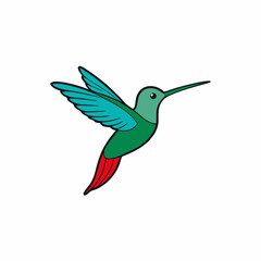 hummingbird and flower