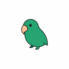 bird, parrot, animal, nature, beak, birds, branch, cute, pet, cartoon, tree, parakeet, feather, vector, green, tropical, colorful, illustration, love, wildlife, color, blue, exotic, design, spring