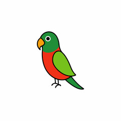 red and green parrot