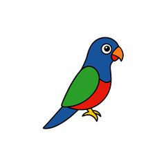 bird on white background