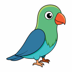 cartoon bird on white background