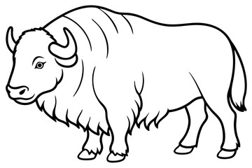 Modern Musk Ox Vector