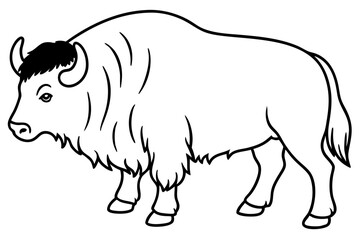 Modern Musk Ox Vector