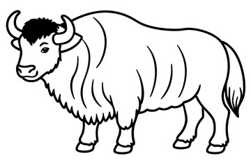 Modern Musk Ox Vector