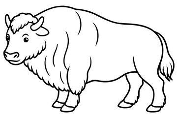 Modern Musk Ox Vector
