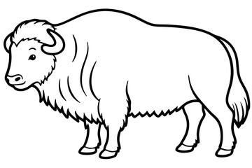 Modern Musk Ox Vector