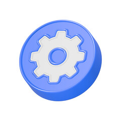 gear setting 3d rendering machine setting