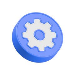 gear setting 3d rendering machine setting