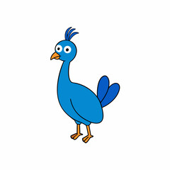 bird, animal, cartoon, vector, chicken, illustration, farm, nature, rooster, isolated, hen, cute, beak, poultry, blue, funny, white, duck, icon, wildlife, goose, drawing, character, feather, art