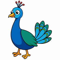illustration of peacock