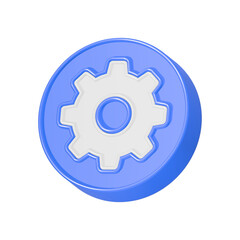 gear setting 3d rendering machine setting