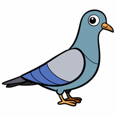 blue bird on white background