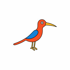 vector illustration of a cartoon bird