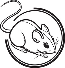 Computer mouse. Icon for design. Easily editable