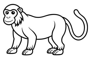 Modern Proboscis Monkey Sketch