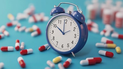 3d calendar marked date and time for reminder with pharmacy drug icon. Vaccination medical equipment, healthcare medicine. medical pharmacy medicament. 3d alarm clock icon vector render illustration