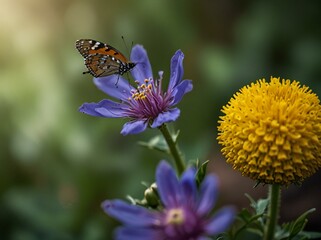 Obraz premium butterfly on flower
