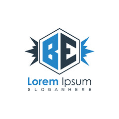 Fototapeta premium Modern Latter Luxury Monogram Logo with Royal Crown and Polygon Frame