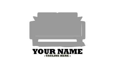 Sofa  silhouette vector art illustration isolated on a transparent background, sofa logo icon, sofa vector design