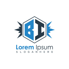 Modern Latter Luxury Monogram Logo with Royal Crown and Polygon Frame