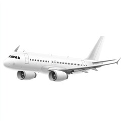 Obraz premium white airplane on a flying isolated background